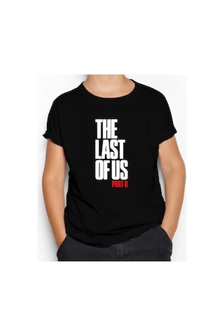 Zepplin Giyim The last of Us Part 2 Yazı Siyah Çocuk Tişört Siyah