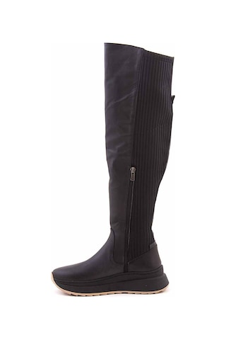 Mocassini Deri  Kadın Çizme 483-1 Siyah