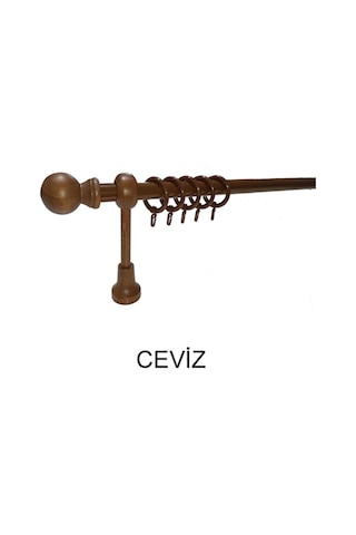 Perdemix Klasik Ahşap Rustik Perde Askısı 28 Mm