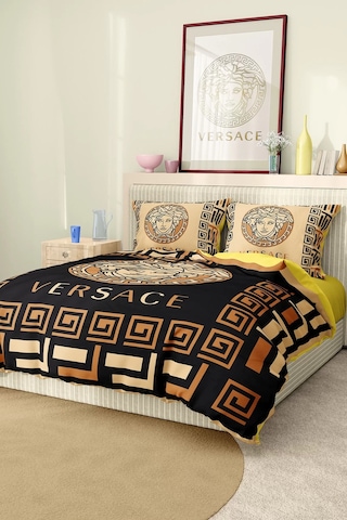 Marka Nevresim Takımı Çift Kişilik Pamuklu Saten Kumaş 6 Parça 3d Dijital Baskı Duvet Cover Set Model No:100 Renkli