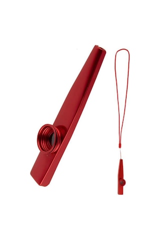 Mk-02r Metal Kazoo İp Askılı Alüminyum Alaşım Kırmızı