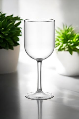 Kırılmız Çizilmez Şarap Bardağı 400 Ml Cam Gibi Şeffaf Polikarbon Şarap Kadehi Şeffaf