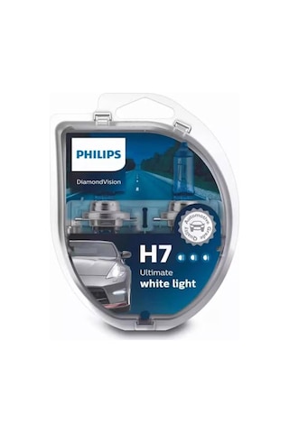 Philips H7 Diamond Vision Ultimate Parlak Beyaz Işık 5000k