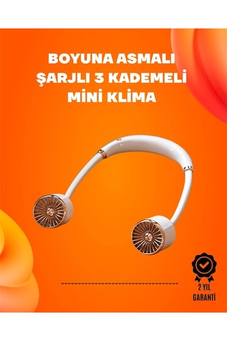 Mey İthalat Katlanabilir Asılabilir Fan Usb Şarjlı, 3 Vitesli Sessiz Mini Fan