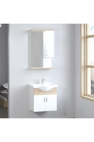 Denko Akyazı 55 Cm Mdf Banyo Dolabı. Alt Modül Ve Lavabo Çok Renkli