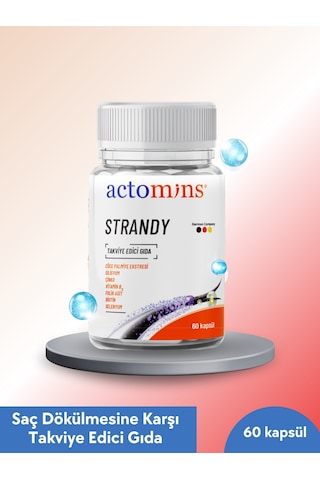 Actomins Strandy Saç Dökülmesine Karşı Takviye Edici Gıda 60 Kapsül