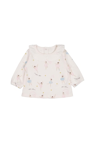 Civil Baby Yakalı Balerin Empirme 6-18 Ay Sweatshirt - Ekru