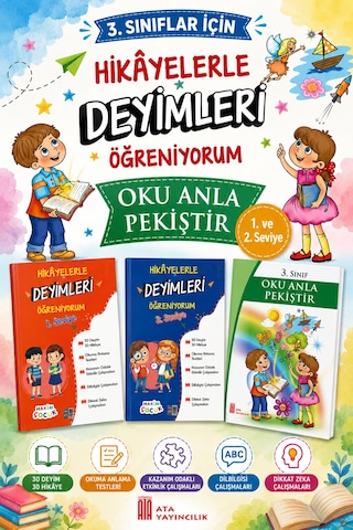 3.sınıflar İçin Hikayelerle Deyimleri Öğreniyorum 1 Ve 2 + Oku Anla Pekiştir