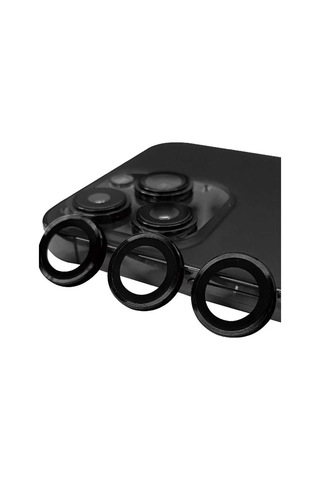 Storeşahin Apple İphone 15 Pro Max Uyumlu Raze Metal Kamera Lens - Siyah Shn0720 Siyah-
