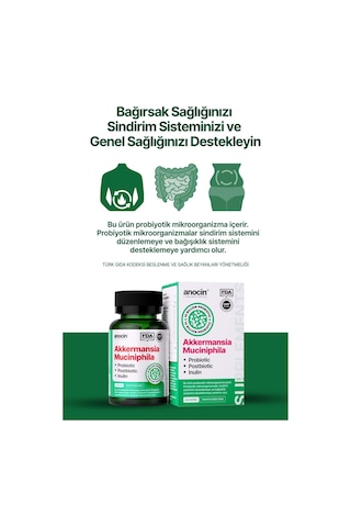 Anocin Akkermansia Muciniphila Probiyotik 20 Kapsül
