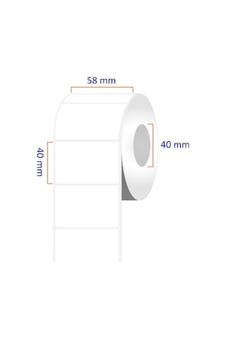 Terazi Etiketi Eko Termal Rulo Etiket 58mm X 40mm 500 Adet