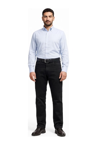 Denim Loni Black Lee Denim Regular Fit Likralı Erkek Petek Desen Kot Pantolon-5398 Siyah