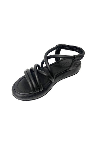 Fancy 050-24 Deri Trend Fashion Kadın Sandalet Siyah