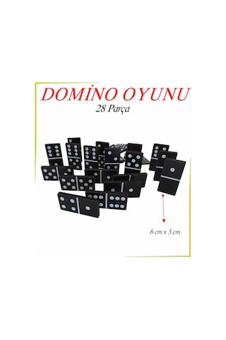 Ahşap Klasik Domino Oyunu 28 Parça