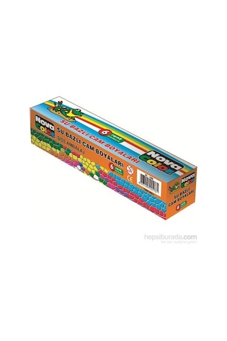 Nova Color Su Bazlı Cam Boyası 6 Renk Nc-1996 Çok Renkli