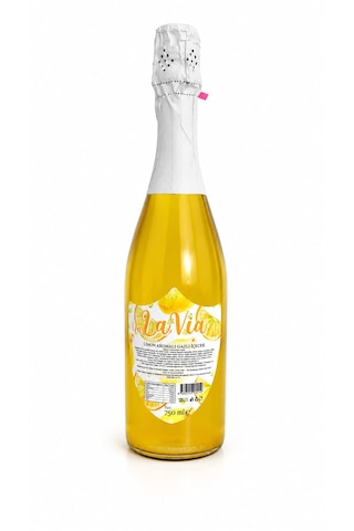 Alkolsüz Şampanya Limon Aromalı Simli İçecek Alkolsüz Salla Patlat Şampanya