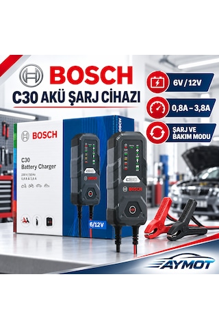 Bosch C30 Akıllı Akü Şarj Ve Bakım Cihazı 6v 12v 3,8a