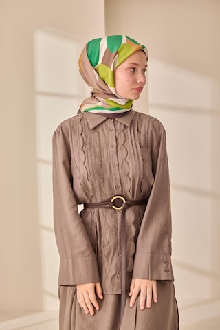 Silk Home Aura Eşarp 140001-03 Acı Kahve, Vizon, Yeşil, Hardal, Fıstık Yeşili