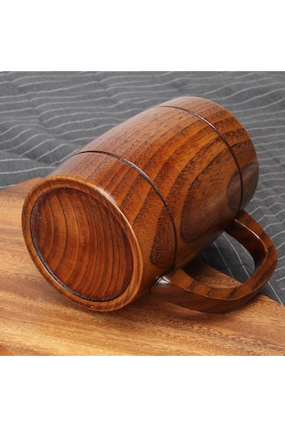 Ahşap Yaratıcı Masif Ahşap Damlama Önleyici Ve Haşlanmaya Karşı Dayanıklı Çin Tarzı Bardak Ahşap Bira Kupası Ahşap Retro Su Bardağı