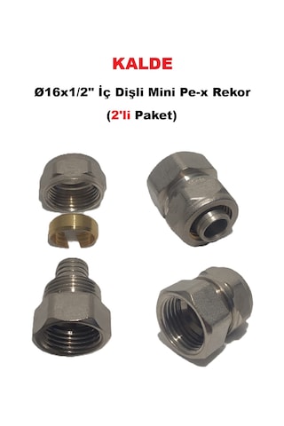 2'li Paket Ø16x1/2" İç Dişli Mini Pex Rekor