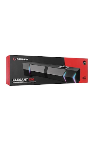 Rampage Elegant X10 2.0 Bluetoothlu Rms 3w-2 Rgb Işıklı Multimedia Usb 5v 45db Gaming Oyuncu Speaker