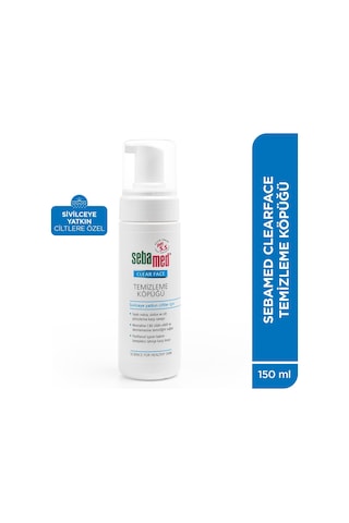 Sebamed Clear Face Sivilceye Yatkın Yağlı Ciltler İçin Etkili Siyah Nokta Karşıtı Yüz Temizleme Köpüğü 150 ML