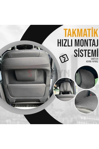 S-dizayn Oto Koltuk Koruyucu Kılıf Füme Universal 2 Parça Ön A+