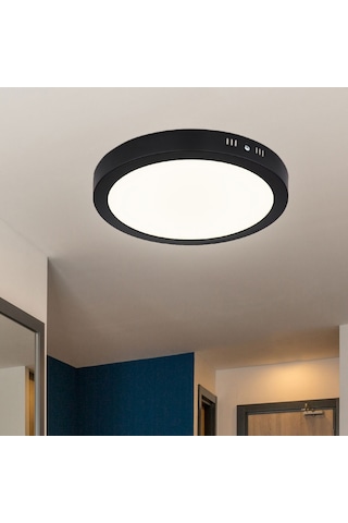 Cata 18 W Led Panel - Gün Işığı 3000k - Siyah Kasa - Yuvarlak - Sıva Üstü - Ct-5235g