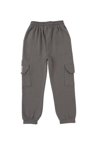 Little Gusto Gri Organik Pamuk Çocuk Jogger Pantolon