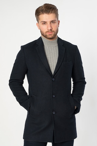White Stone Abrantes Slim Fit 1754 Pamuklu Palto Laci Lacivert