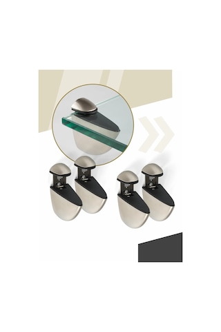 Centr Mebel'noj Furnitury Raf Tutucu Maksimum 4 Adet, Satin Kaplamalı Nikel 338312843 Satine Nikel