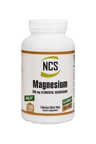 Magnesium Malat Glisinat Taurat 180 Tablet 3 Kutu Magnezyum 540 Tablet