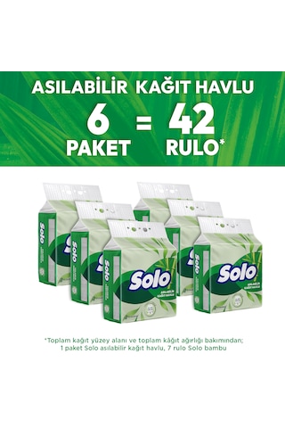 Solo Asılabilir Kağıt Havlu 1=7  6'lı