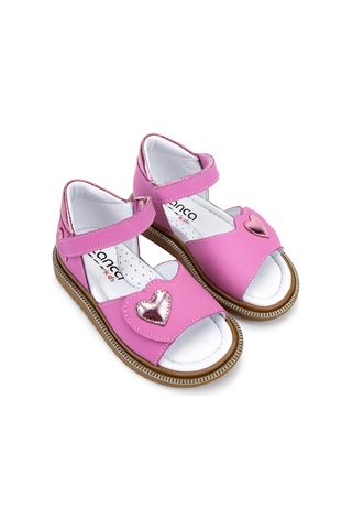Tamer Tanca Çocuk Hakiki Deri Pembe Düz Sandalet 406 4768 Sndlt 21-25 Y26 Pembe
