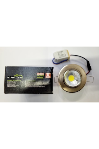 5 Watt Saten Kasa Cob Led Downlight Beyaz Işık Spot 2 Adet