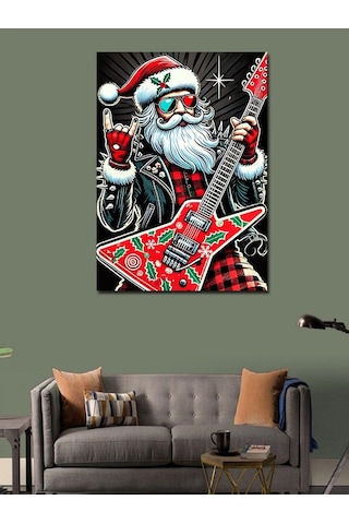Kanvas Tablo Rock Yapan Noel Baba 50cmx70cm
