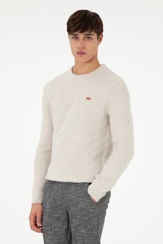 U.S. Polo Assn. Erkek Slim Fit Bisiklet Yaka Taş Kazak 50297050-VR049