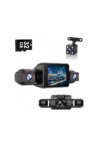Schitec 4 Kameralı Kayıtlı Araç Kamerası 360 Görüş 1080p Ön Ve Arka İç Çekim Hd Otomobil Kamera Sistemi An-6314