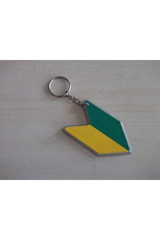 Jdm Anahtarlık 2 Adet- Plastik Sarı-yeşil Jdm Logo, Jdm Maskot, Jdm Asma Süs, Oto Anahtarlığı