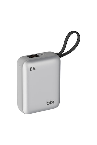 Bix Pb120 20000mah 65w Type-c Pd Kompakt Tasarımlı Dijital Göstergeli Powerbank Taşınabilir Hızlı Şarj Cihazı Gümüş