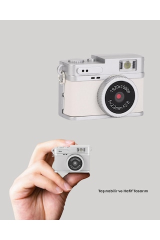 Mini - 111 - Hd Dijital Kamera 1080p Kordonlu Tnabilir - Glblseme - Retro Model
