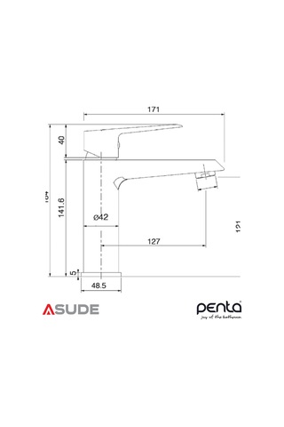 Penta 4901 Nova Lavabo Bataryası Sarı
