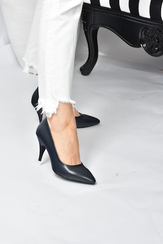 Fox Shoes Lacivert Kadın Topuklu Ayakkabı A922151109 Lacivert