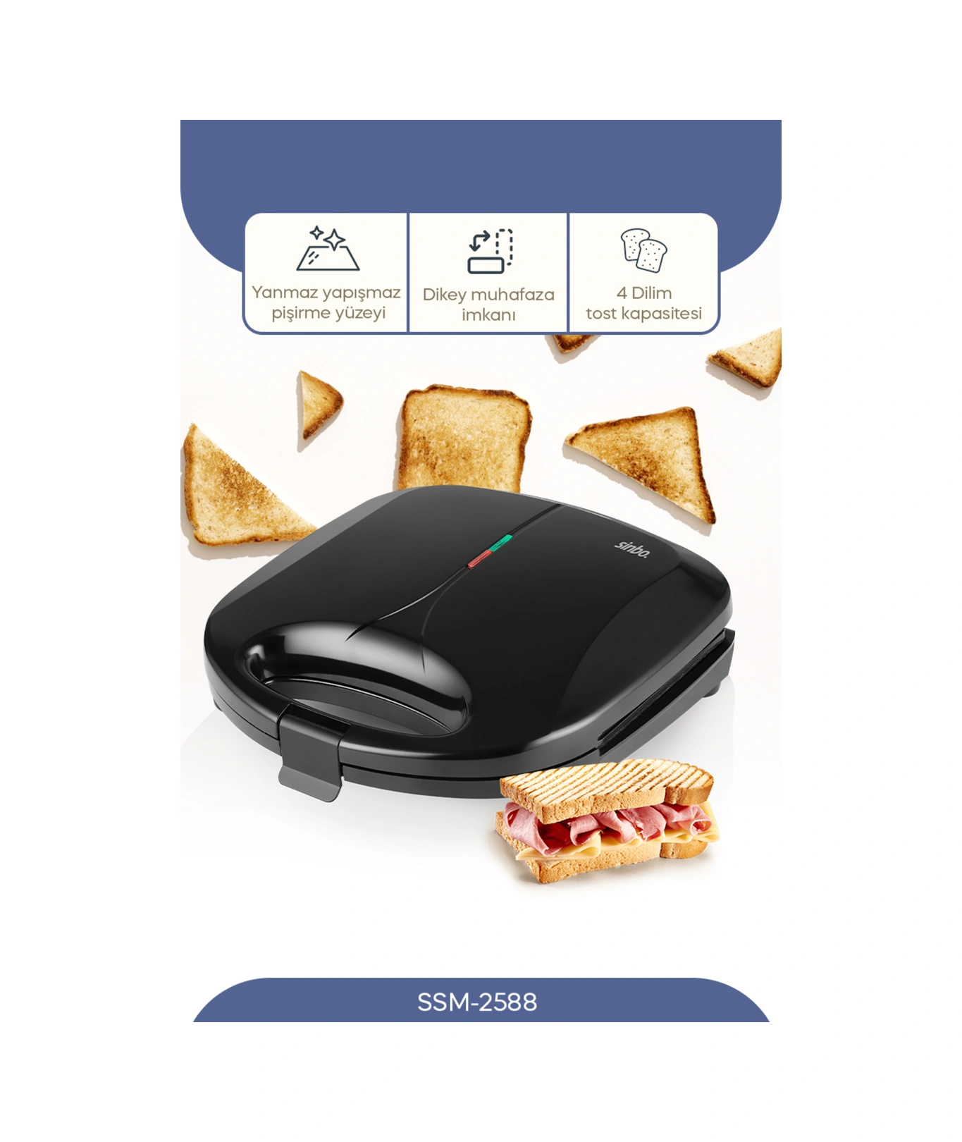 Sinbo SSM2588 Tost Makinası