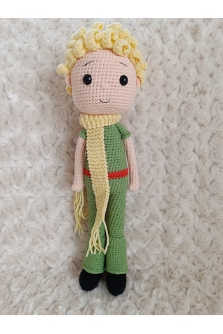 El Yapımı Amigurumi Küçük Prens /oyuncak/hediyelik/koleksiyonluk/sağlıklı Organik Oyuncak 30 Cm