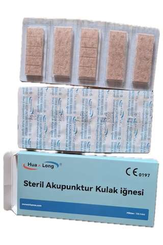 Akupunktur Kulak İğnesi Bantlı 0,22x1,3mm 100lük 1000 Adet