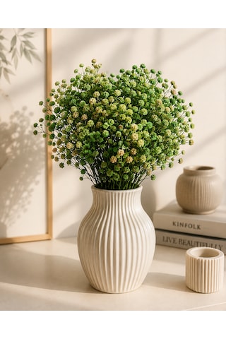 Şoklanmış Kurutulmuş Cipso Çiçeği 1 Demet 50-60gr - 35-45cm Yeşil