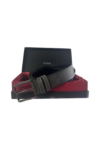 Fossil Gri Hakiki Deri Spor Erkek Kemeri 4cm-110 Gri