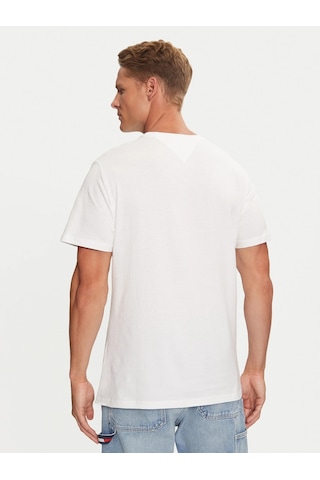 Tommy Hilfiger Tommy Hılfıger Erkek T-shırt Dm0dm20740-ybr Beyaz