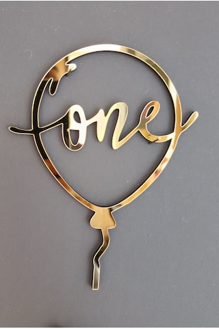 One Pleksi Pasta Süsü Balon Model Gold